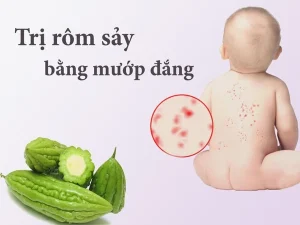 Tắm nước mướp đắng cho trẻ